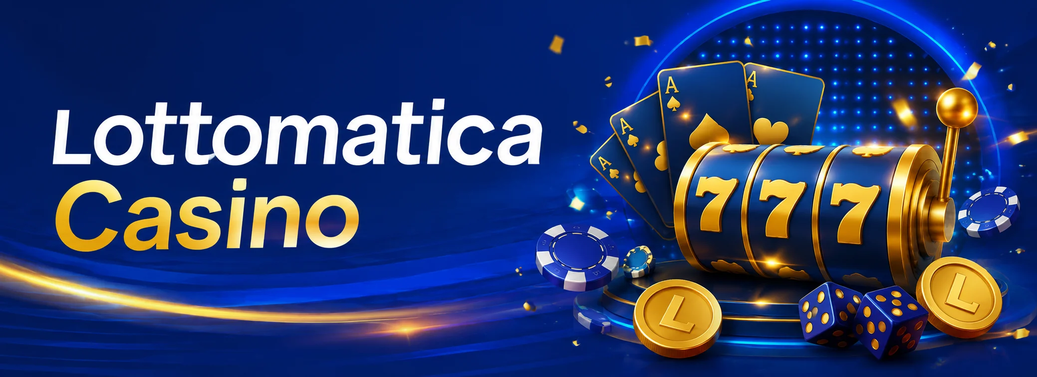Banner del bonus di benvenuto di Lottomatica Casino con l'importo fino a 5.030 euro